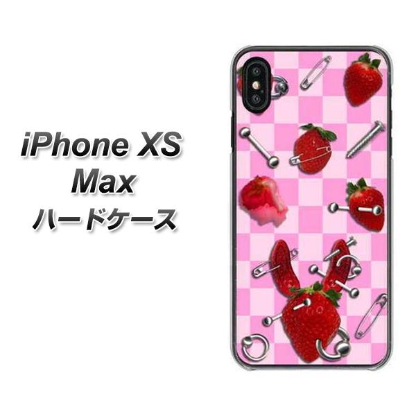 iPhone XS Max 高画質仕上げ 背面印刷 ハードケース【AG832 苺パンク(ピンク)】