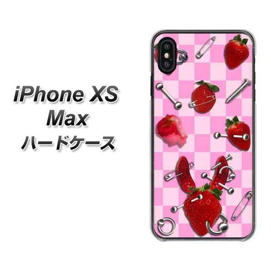 iPhone XS Max 高画質仕上げ 背面印刷 ハードケース【AG832 苺パンク(ピンク)】