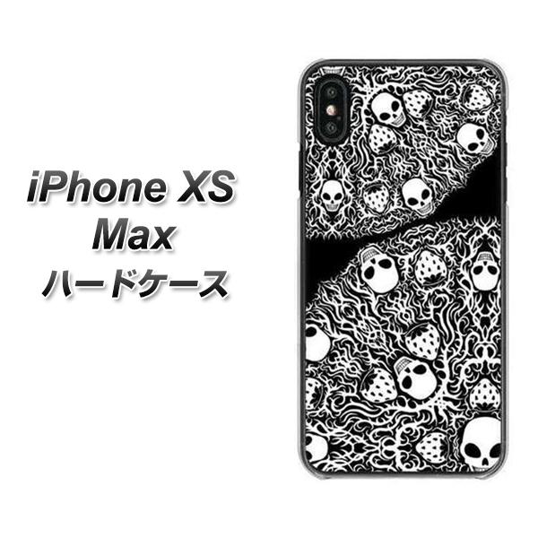 iPhone XS Max 高画質仕上げ 背面印刷 ハードケース【AG834 苺骸骨曼荼羅(黒)】