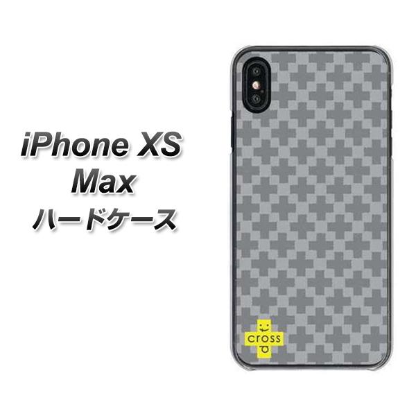 iPhone XS Max 高画質仕上げ 背面印刷 ハードケース【IB900 クロスドット_グレー】