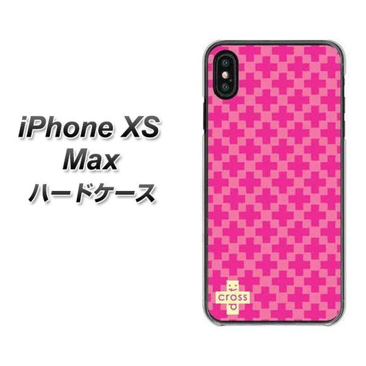 iPhone XS Max 高画質仕上げ 背面印刷 ハードケース【IB901 クロスドット_ピンク】