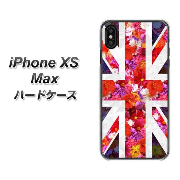 iPhone XS Max 高画質仕上げ 背面印刷 ハードケース【SC801 ユニオンジャック リアルフラワー】