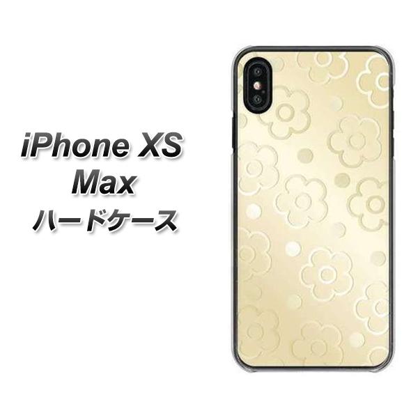 iPhone XS Max 高画質仕上げ 背面印刷 ハードケース【SC842 エンボス風デイジーシンプル(ベージュ)】