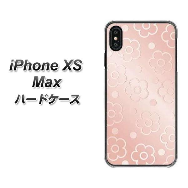 iPhone XS Max 高画質仕上げ 背面印刷 ハードケース【SC843 エンボス風デイジーシンプル(ローズピンク)】