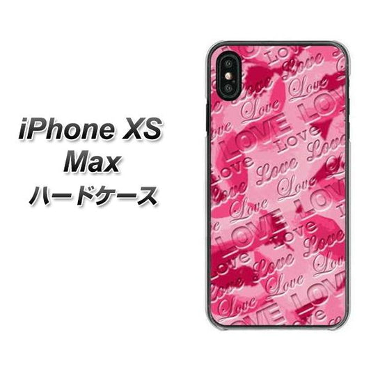 iPhone XS Max 高画質仕上げ 背面印刷 ハードケース【SC845 フラワーヴェルニLOVE濃いピンク(ローズアンディアン)】