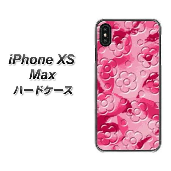 iPhone XS Max 高画質仕上げ 背面印刷 ハードケース【SC847 フラワーヴェルニ花濃いピンク(ローズアンディアン)】