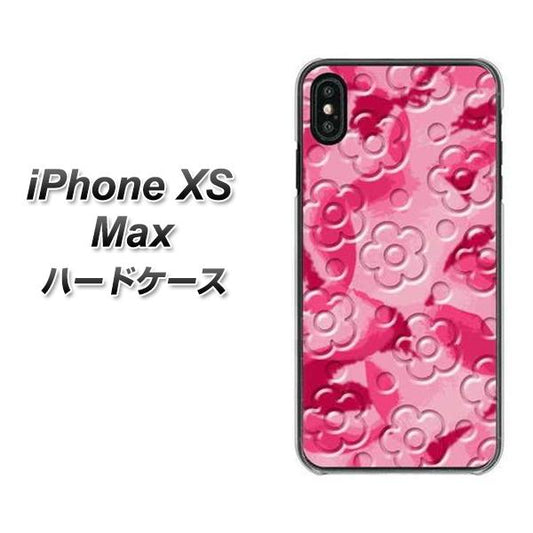 iPhone XS Max 高画質仕上げ 背面印刷 ハードケース【SC847 フラワーヴェルニ花濃いピンク(ローズアンディアン)】