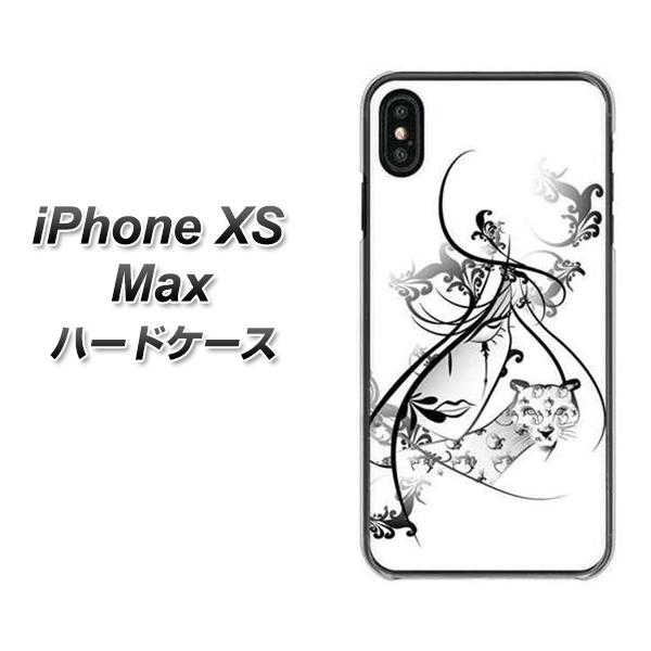 iPhone XS Max 高画質仕上げ 背面印刷 ハードケース【VA832 パンサーと美女】