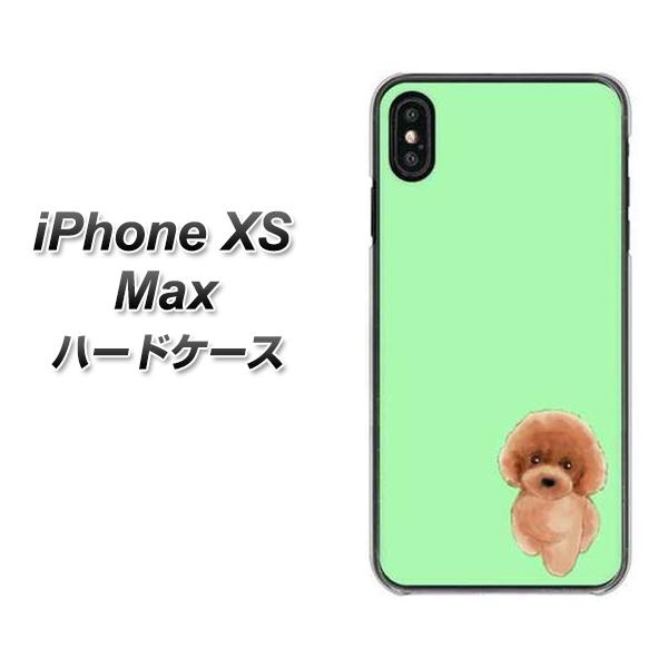 iPhone XS Max 高画質仕上げ 背面印刷 ハードケース【YJ052 トイプードルレッド( グリーン)】