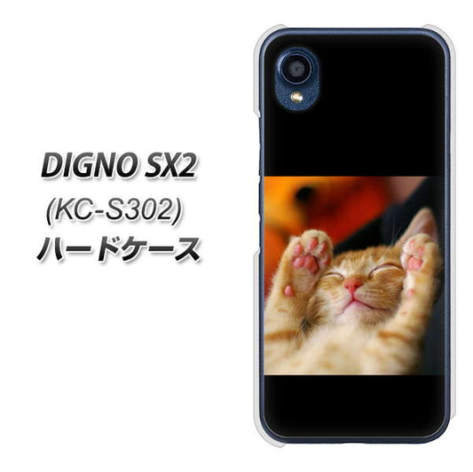 DIGNO SX2 KC-S302 高画質仕上げ 背面印刷 ハードケース【VA804 爆睡するネコ】
