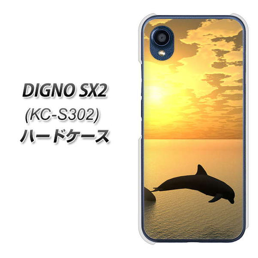 DIGNO SX2 KC-S302 高画質仕上げ 背面印刷 ハードケース【VA845 夕暮れのドルフィン】