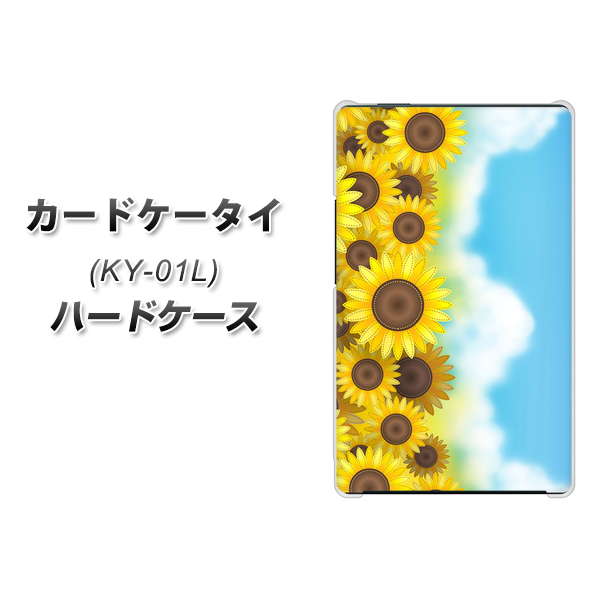docomo カードケータイ KY-01 高画質仕上げ 背面印刷 ハードケース【148 ひまわり畑】