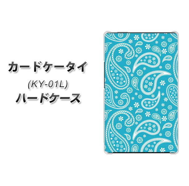 docomo カードケータイ KY-01 高画質仕上げ 背面印刷 ハードケース【766 ペイズリーブルー】