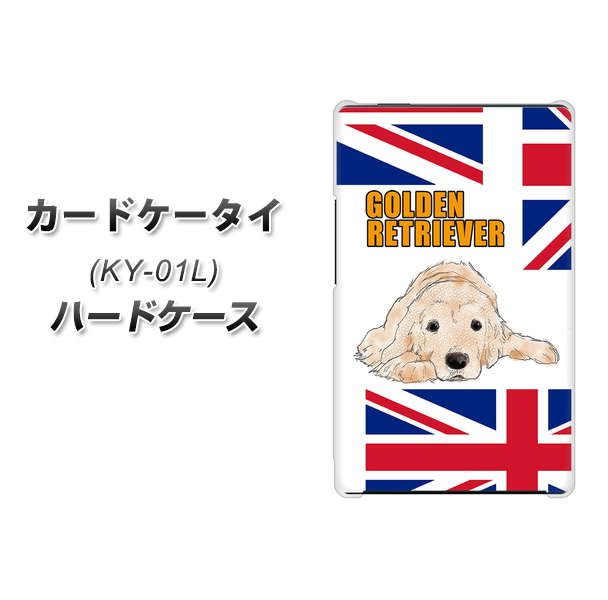 docomo カードケータイ KY-01 高画質仕上げ 背面印刷 ハードケース【YD825 ゴールデンレトリバー01】