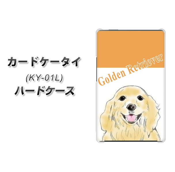 docomo カードケータイ KY-01 高画質仕上げ 背面印刷 ハードケース【YD827 ゴールデンレトリバー03】