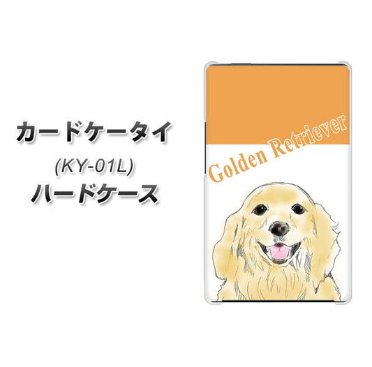 docomo カードケータイ KY-01 高画質仕上げ 背面印刷 ハードケース【YD827 ゴールデンレトリバー03】