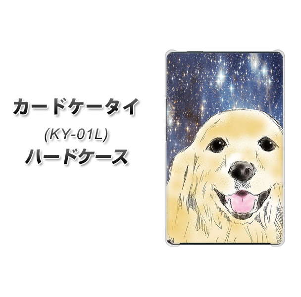 docomo カードケータイ KY-01 高画質仕上げ 背面印刷 ハードケース【YD828 ゴールデンレトリバー04】