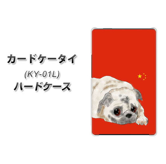 docomo カードケータイ KY-01 高画質仕上げ 背面印刷 ハードケース【YD857 パグ03】