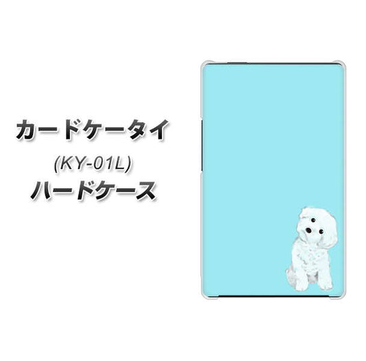 docomo カードケータイ KY-01 高画質仕上げ 背面印刷 ハードケース【YJ070 トイプードルホワイト(ブルー)】