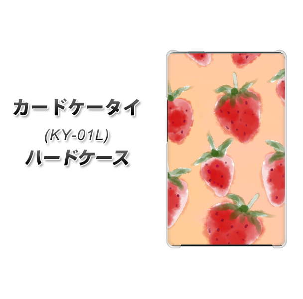 docomo カードケータイ KY-01 高画質仕上げ 背面印刷 ハードケース【YJ179 イチゴ 水彩179】