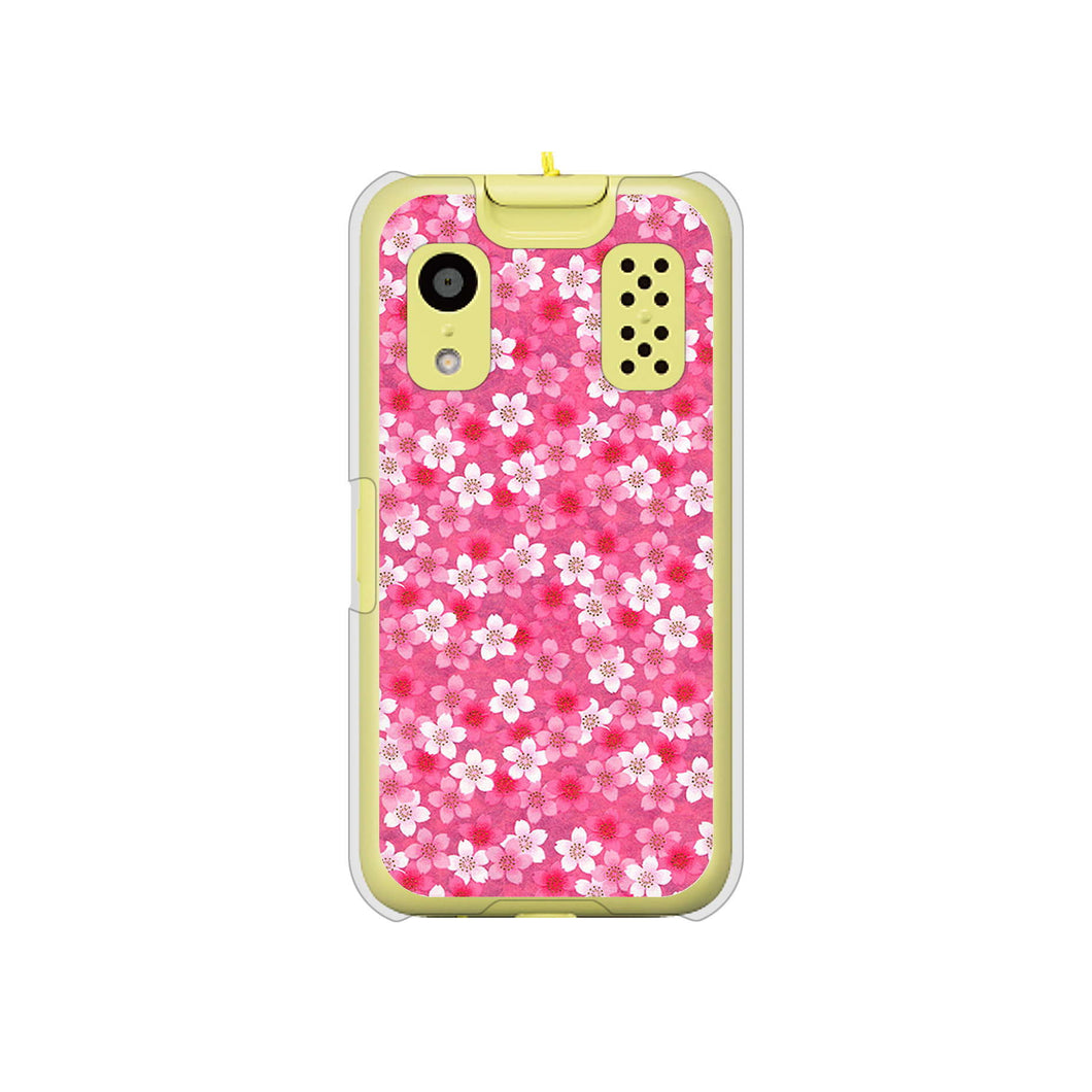 キッズケータイ KY-41C docomo 高画質仕上げ 背面印刷 ハードケース【065 さくら】