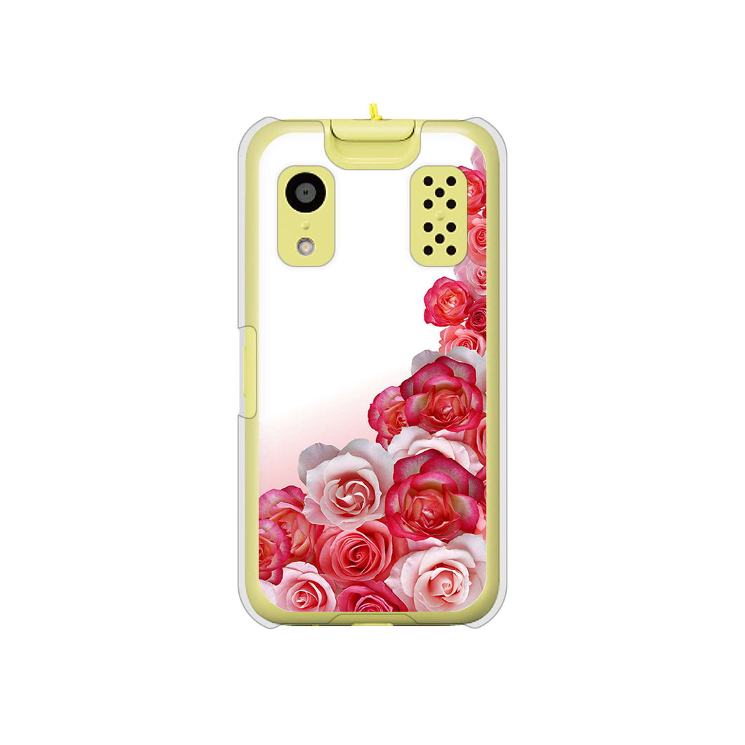 キッズケータイ KY-41C docomo 高画質仕上げ 背面印刷 ハードケース【299 薔薇の壁】