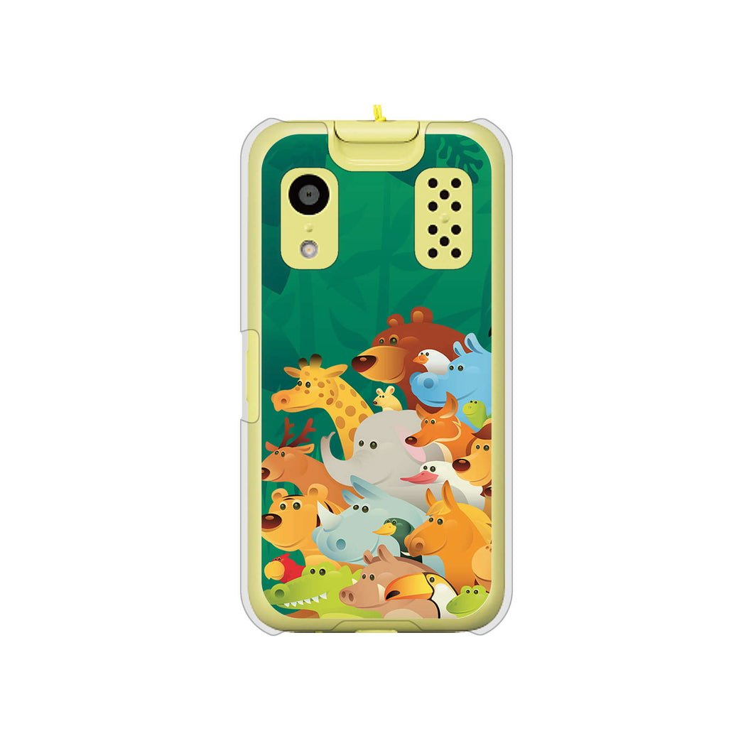 キッズケータイ KY-41C docomo 高画質仕上げ 背面印刷 ハードケース【370 全員集合】