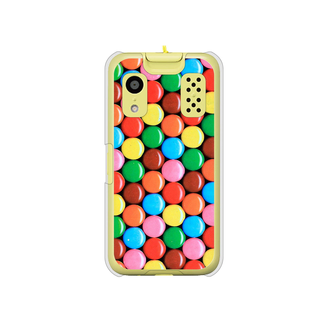 キッズケータイ KY-41C docomo 高画質仕上げ 背面印刷 ハードケース【448 マーブルチョコ】