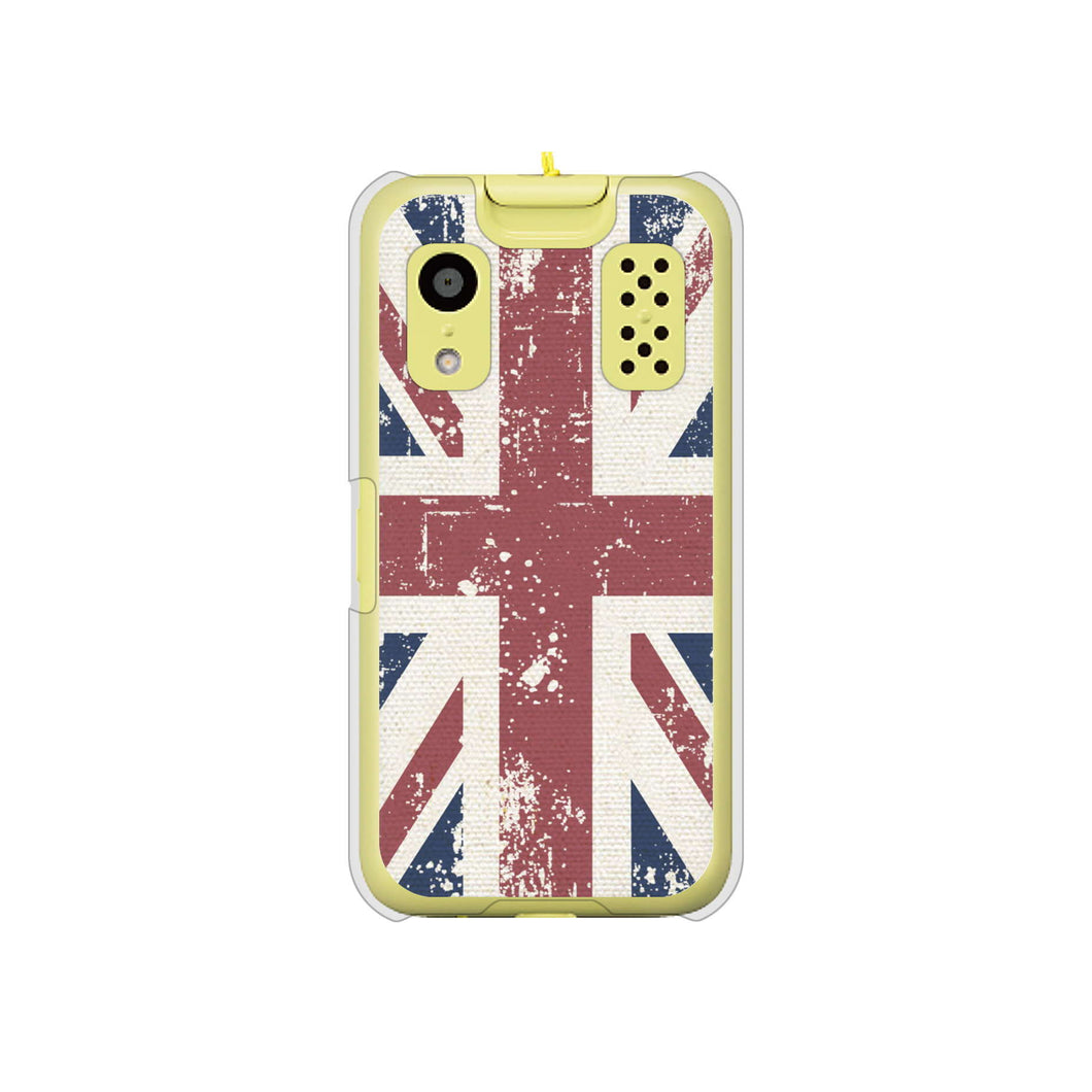 キッズケータイ KY-41C docomo 高画質仕上げ 背面印刷 ハードケース【506 ユニオンジャック ビンテージ】