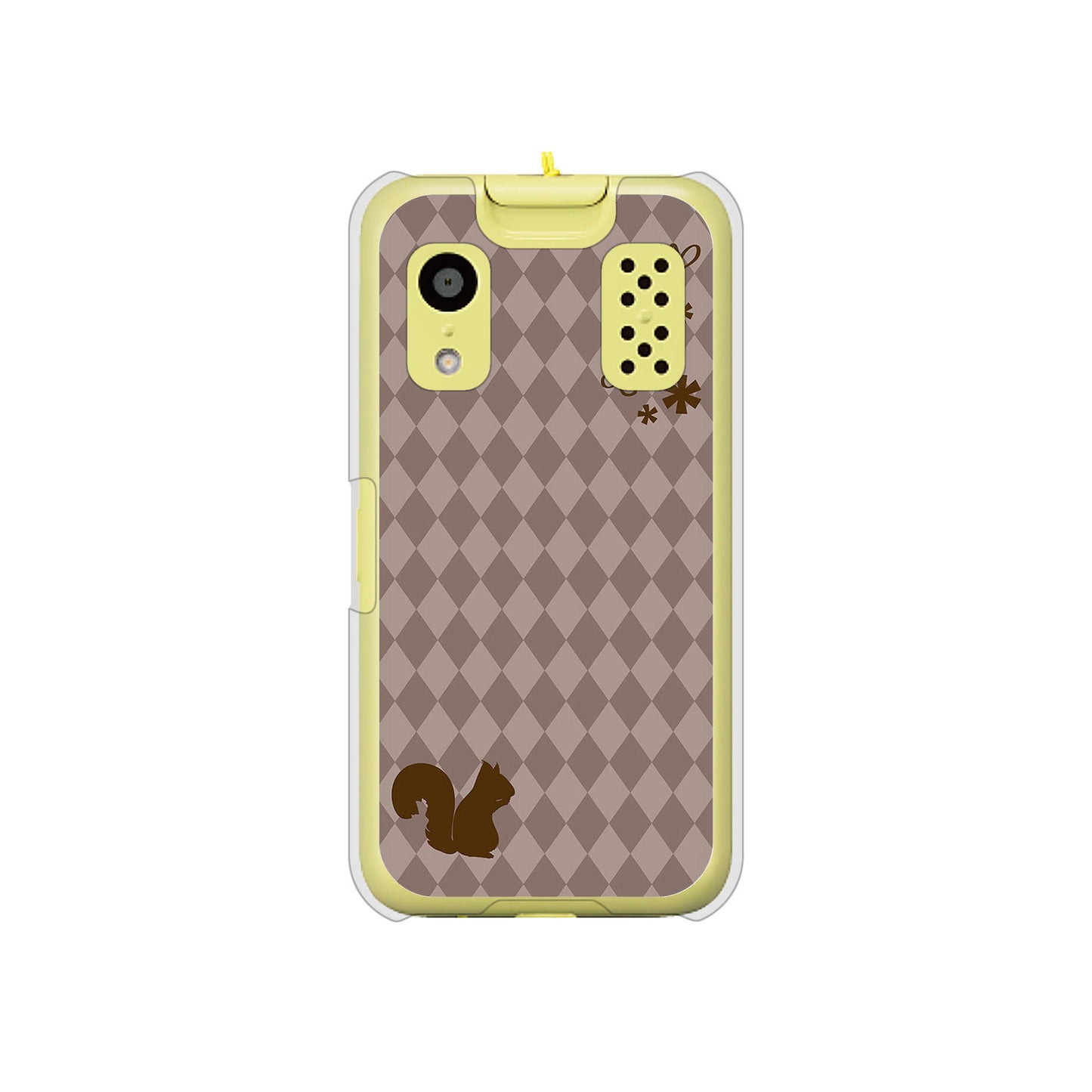キッズケータイ KY-41C docomo 高画質仕上げ 背面印刷 ハードケース【515 リス】