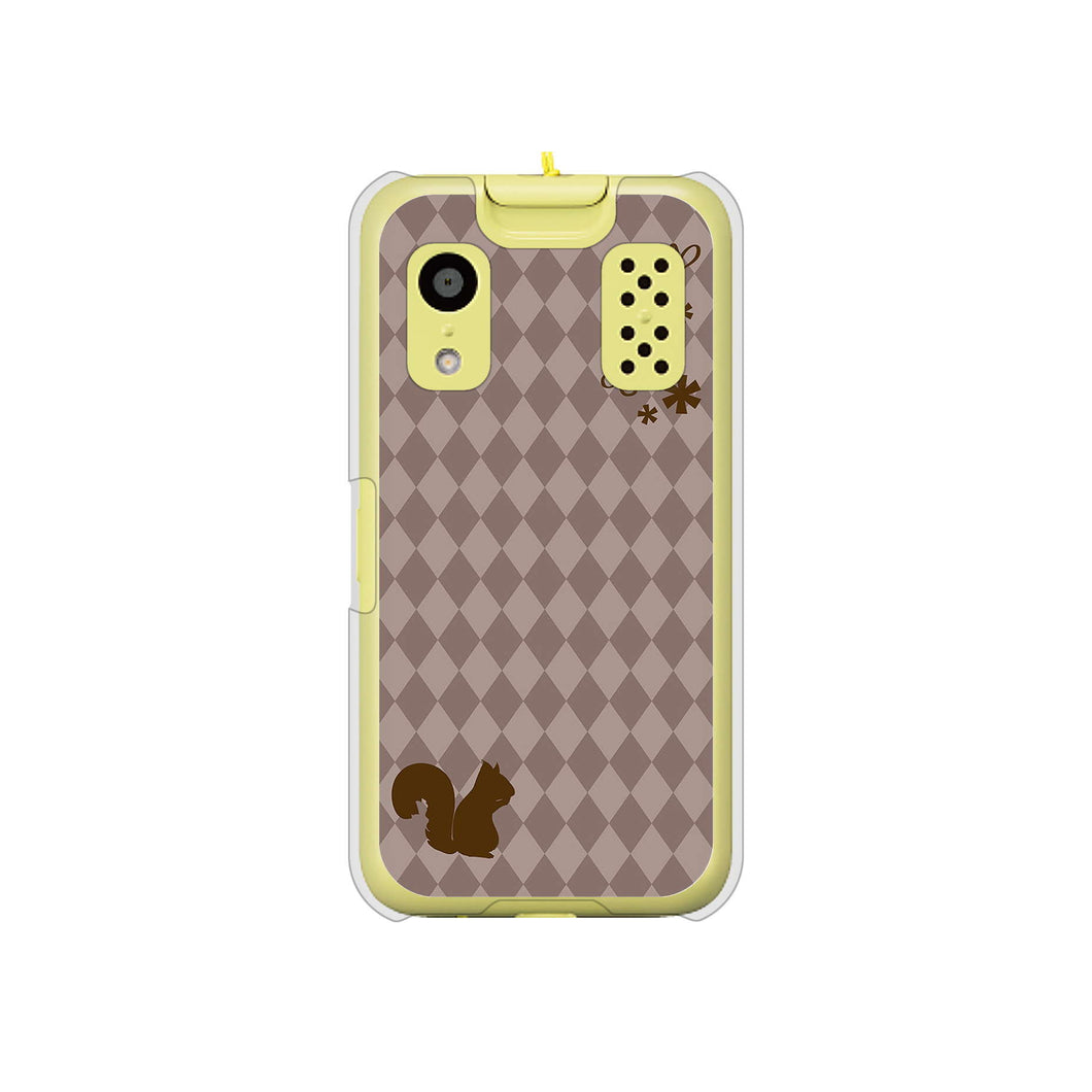 キッズケータイ KY-41C docomo 高画質仕上げ 背面印刷 ハードケース【515 リス】
