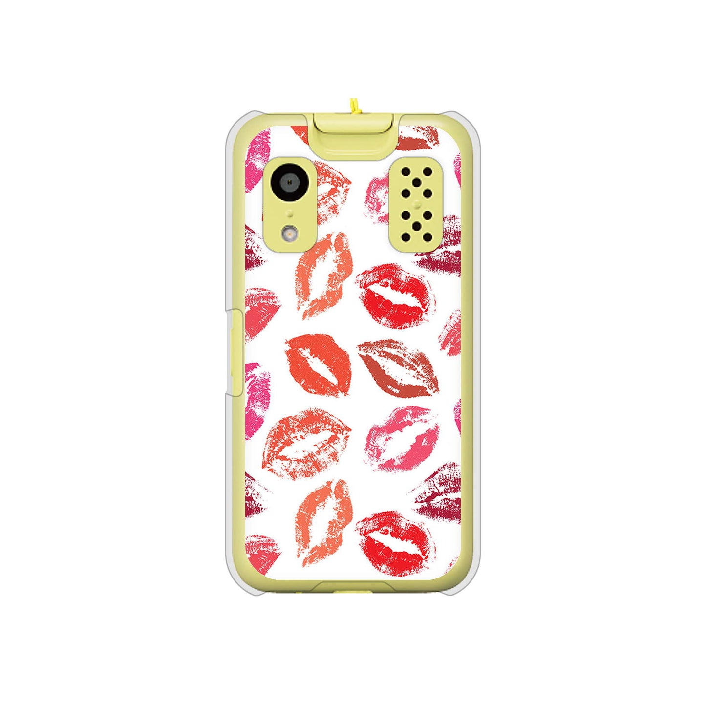 キッズケータイ KY-41C docomo 高画質仕上げ 背面印刷 ハードケース【734 キスkissキス】