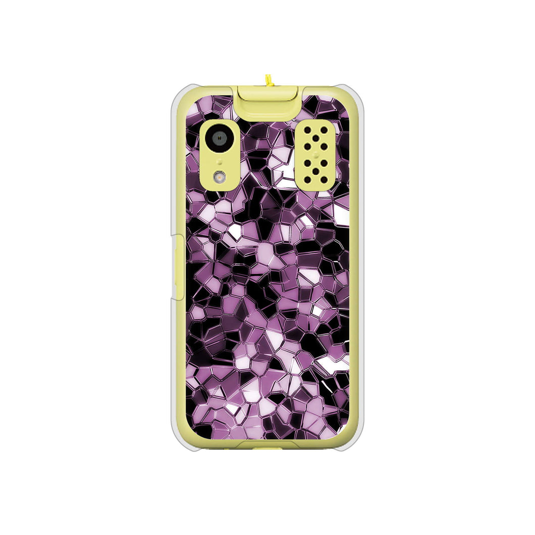 キッズケータイ KY-41C docomo 高画質仕上げ 背面印刷 ハードケース【EK837 テクニカルミラーパープル】