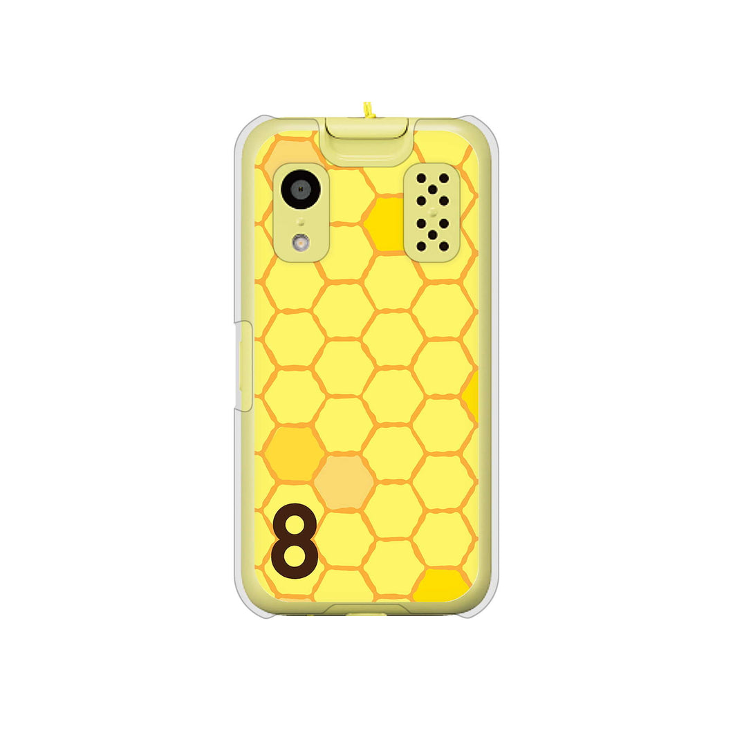 キッズケータイ KY-41C docomo 高画質仕上げ 背面印刷 ハードケース【IB913 はちの巣】