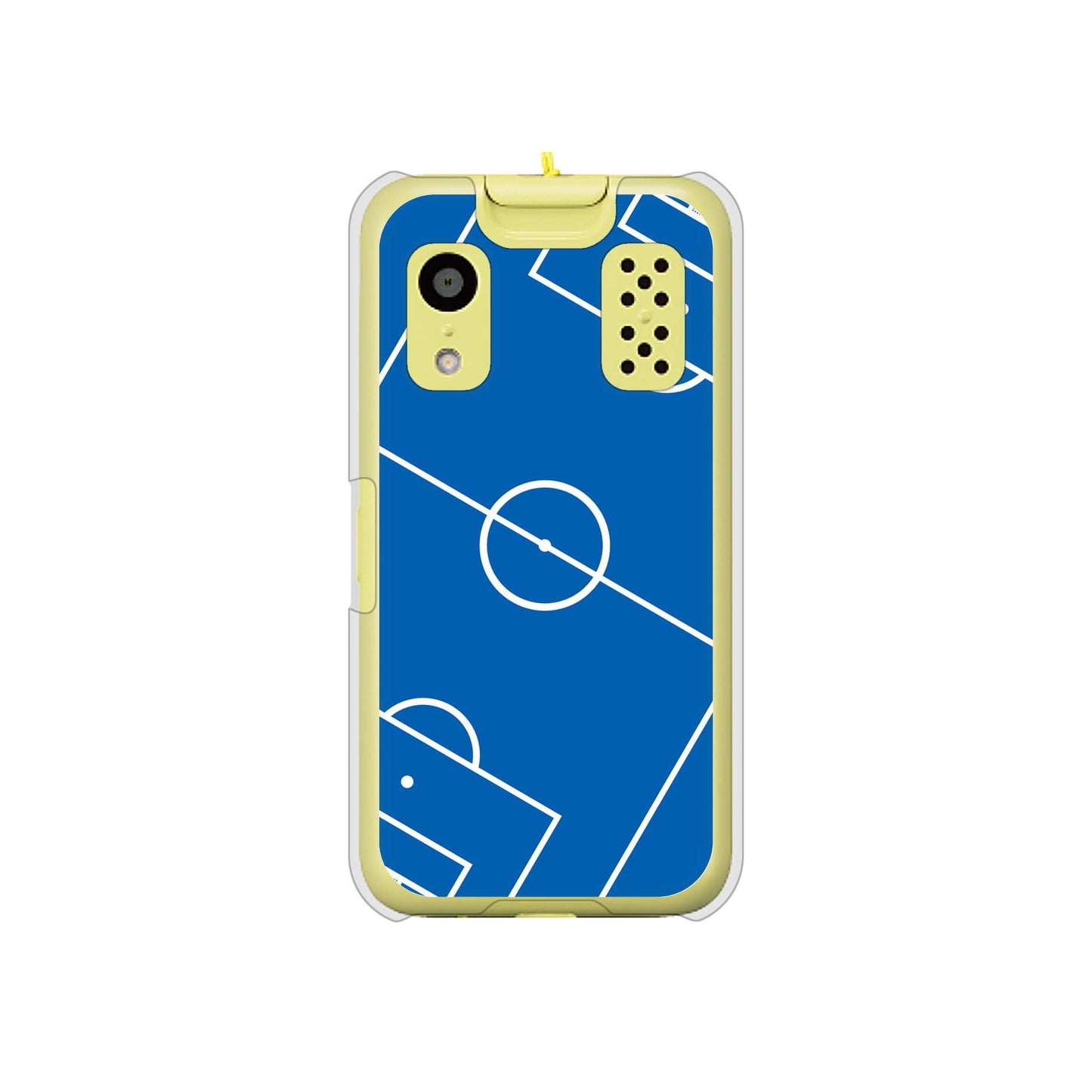 キッズケータイ KY-41C docomo 高画質仕上げ 背面印刷 ハードケース【IB922 SOCCER_ピッチ】