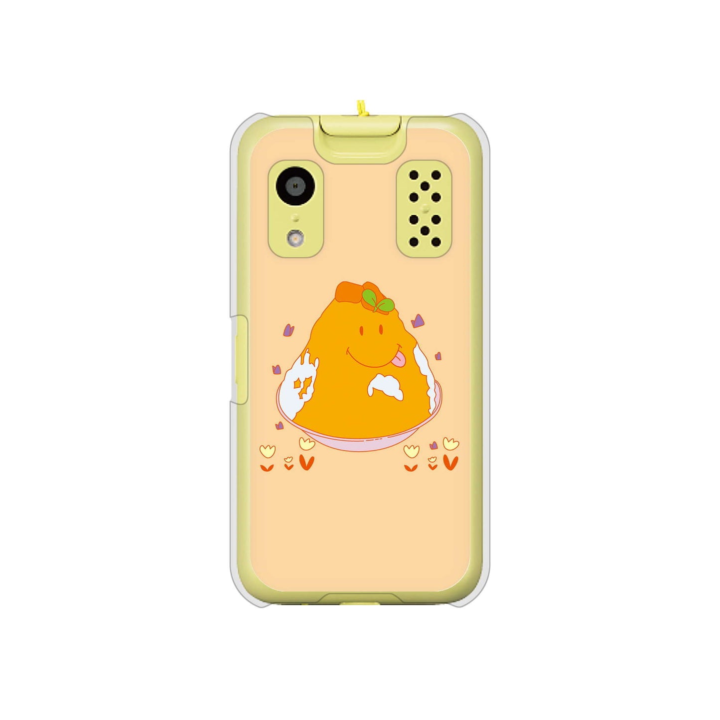 キッズケータイ KY-41C docomo 高画質仕上げ 背面印刷 ハードケース【MA904 台湾風かき氷】