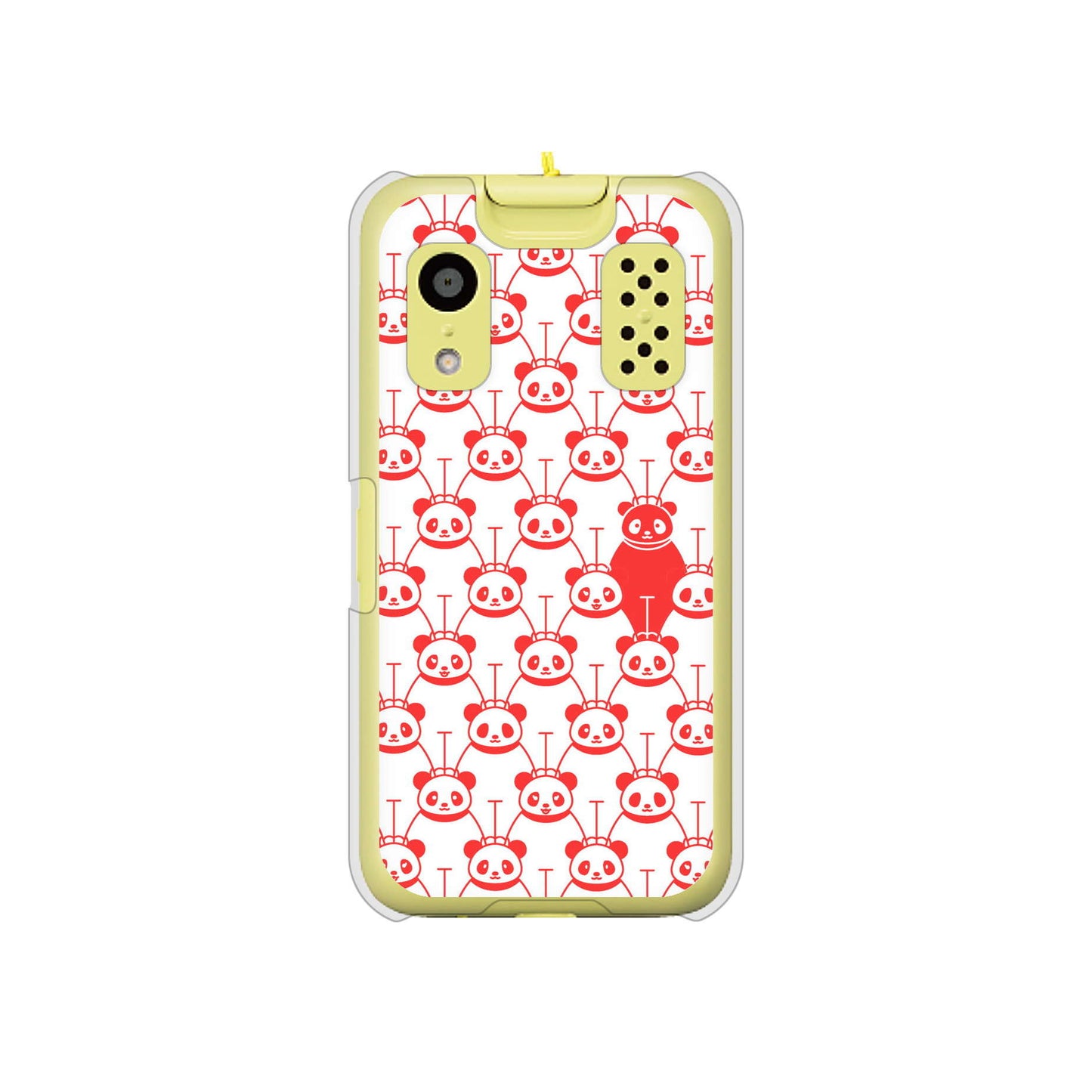 キッズケータイ KY-41C docomo 高画質仕上げ 背面印刷 ハードケース【MA913 パターン パンダ】