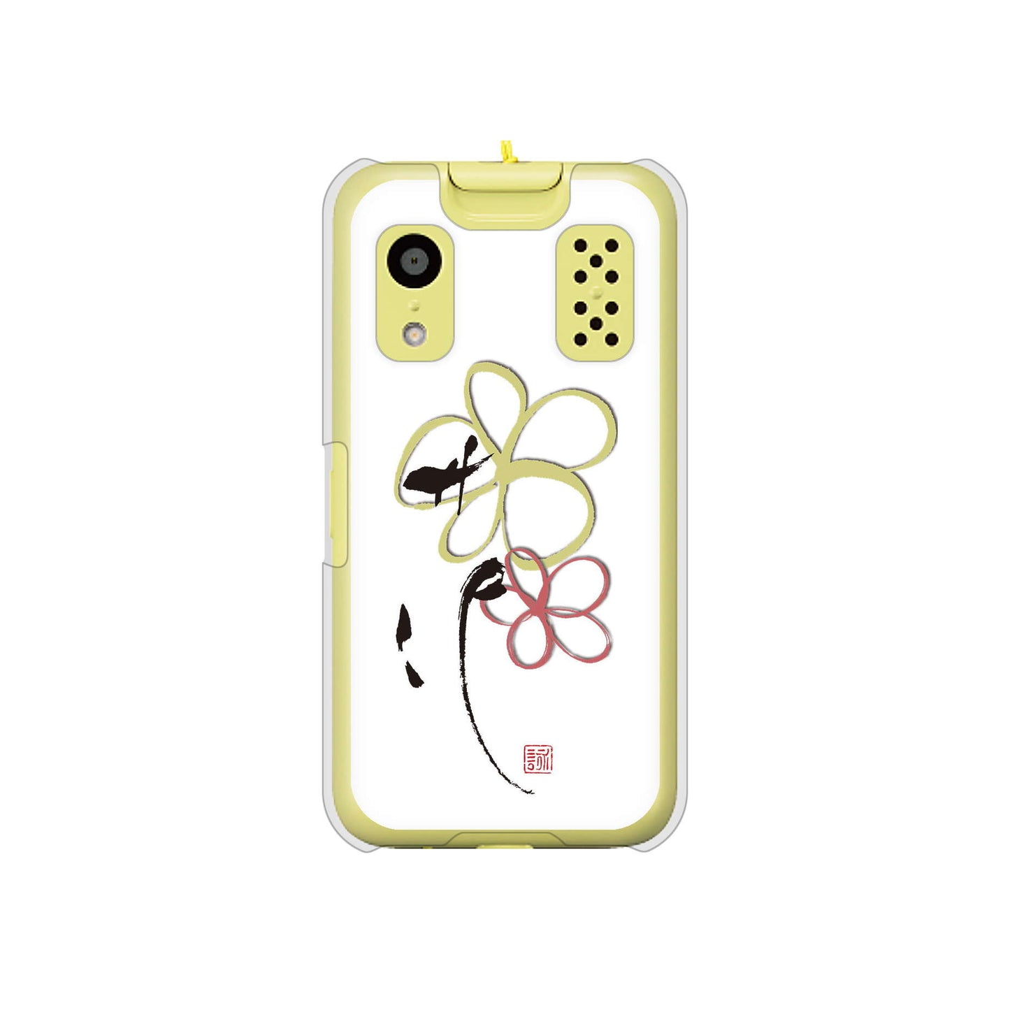 キッズケータイ KY-41C docomo 高画質仕上げ 背面印刷 ハードケース【OE800 flower】