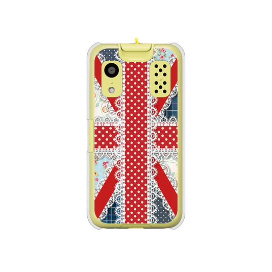 キッズケータイ KY-41C docomo 高画質仕上げ 背面印刷 ハードケース【SC805 ユニオンジャック レース】