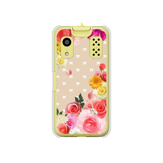 キッズケータイ KY-41C docomo 高画質仕上げ 背面印刷 ハードケース【SC825 ロリータレース】