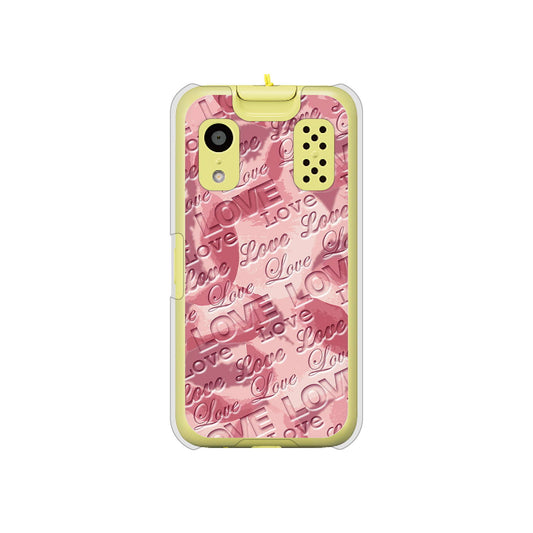 キッズケータイ KY-41C docomo 高画質仕上げ 背面印刷 ハードケース【SC844 フラワーヴェルニLOVE(ローズヴェルール)】