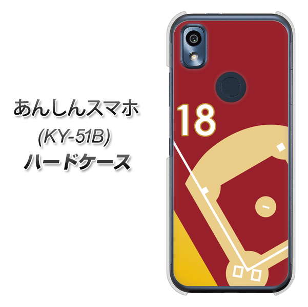 あんしんスマホ KY-51B docomo 高画質仕上げ 背面印刷 ハードケース【IB924 baseball_グラウンド】