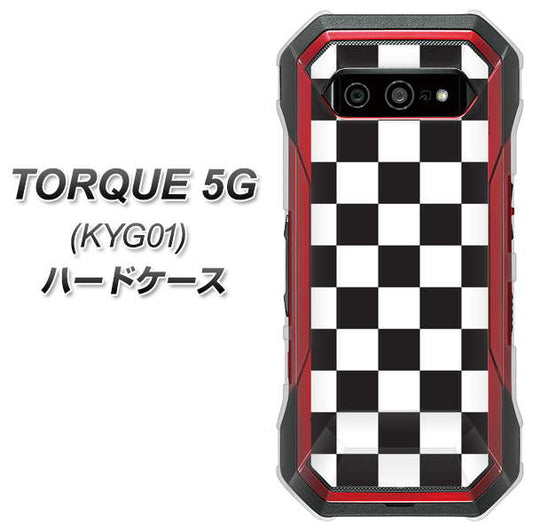 au トルク 5G KYG01 高画質仕上げ 背面印刷 ハードケース【151 フラッグチェック】