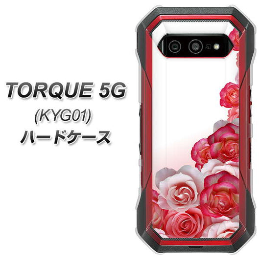 au トルク 5G KYG01 高画質仕上げ 背面印刷 ハードケース【299 薔薇の壁】