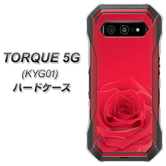 au トルク 5G KYG01 高画質仕上げ 背面印刷 ハードケース【395 赤いバラ】