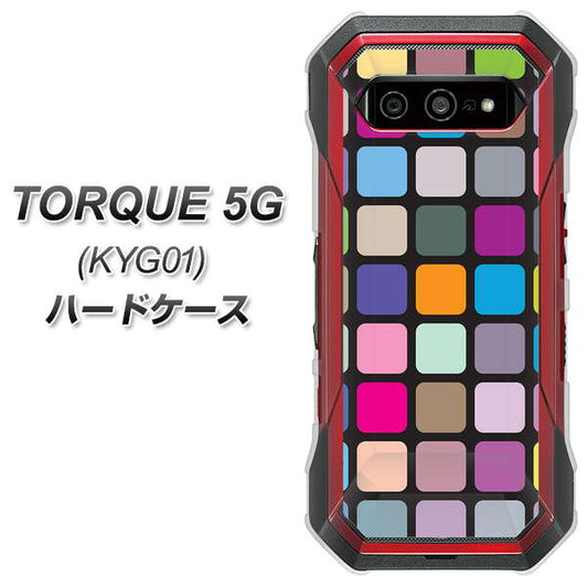 au トルク 5G KYG01 高画質仕上げ 背面印刷 ハードケース【509 カラースクエア】