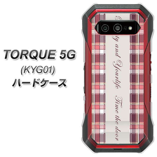 au トルク 5G KYG01 高画質仕上げ 背面印刷 ハードケース【518 チェック柄besuty】