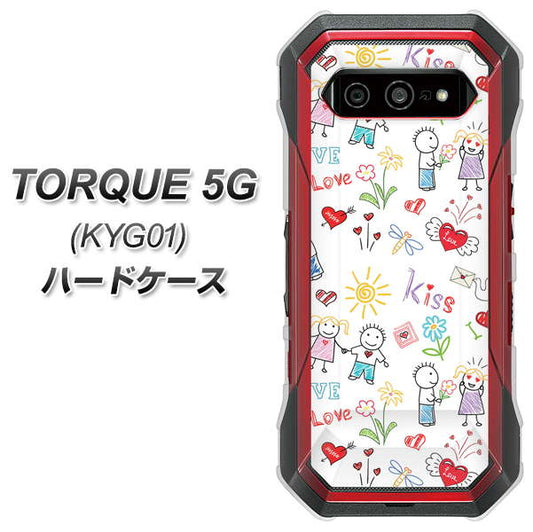au トルク 5G KYG01 高画質仕上げ 背面印刷 ハードケース【710 カップル】