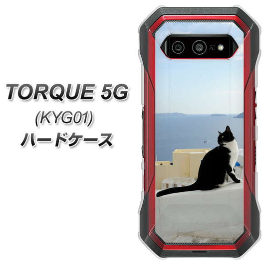 au トルク 5G KYG01 高画質仕上げ 背面印刷 ハードケース【VA805 ネコと地中海】