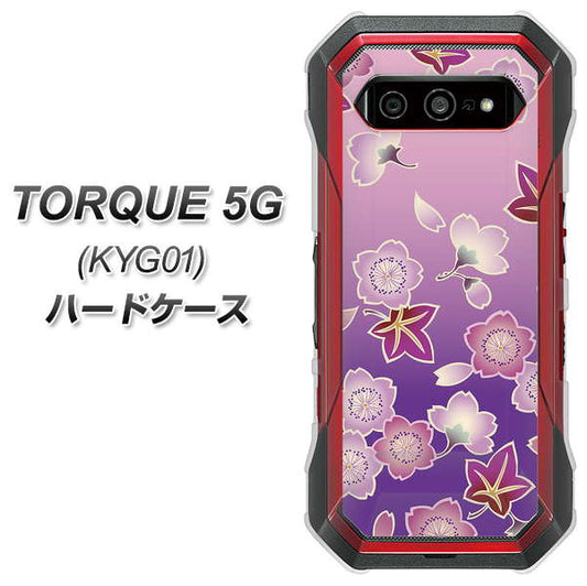 au トルク 5G KYG01 高画質仕上げ 背面印刷 ハードケース【YJ324 和柄 桜 もみじ】